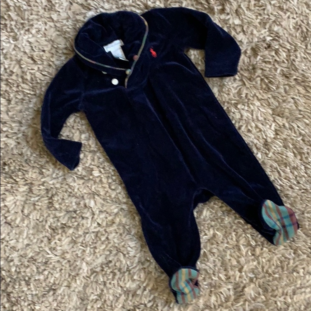 Ralph Lauren 6 months footed coveralls.